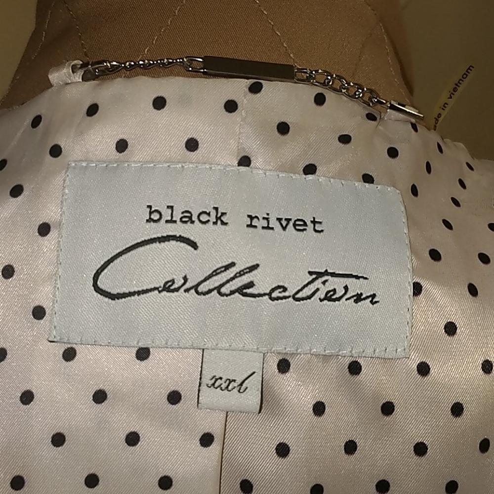 Black Rivet Women's Trench coat - Picture 8 of 9